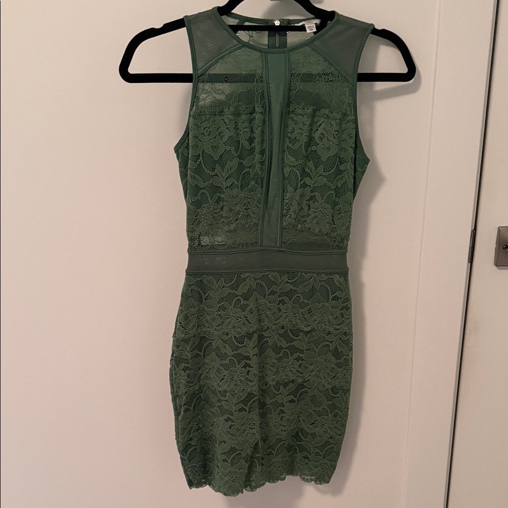 Guess Olive Lace Sleeveless Mini Dress